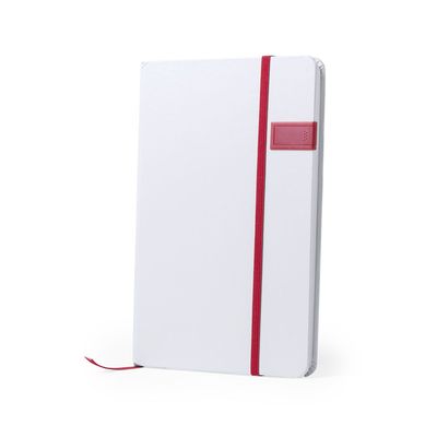 Bloc de notas con lapiz USB de 16GB personalizable 14,2 x 21 cm Roj