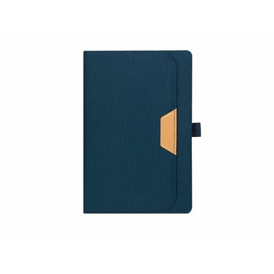 Bloc de notas RPET con bolsillo exterior Mar