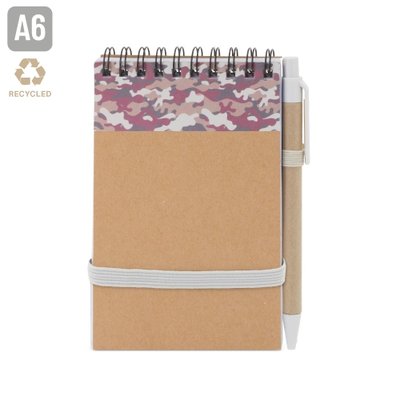 Bloc A6 Camuflaje y Bolígrafo BU
