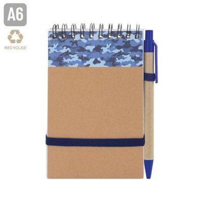 Bloc A6 Camuflaje y Bolígrafo