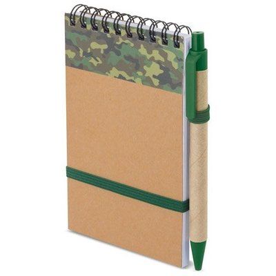 Bloc A6 Camuflaje y Bolígrafo