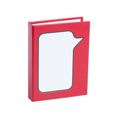 Bloc con diseño de bocadillo con notas mini y grandes Roj
