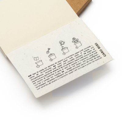Bloc de notas de 50 hojas recicladas
