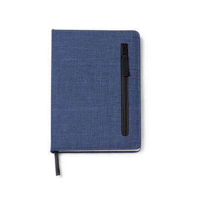 Bloc de notas A5 con bolsillo de cremallera Denim Vigore Talla Única Adulto