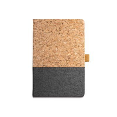 Bloc Notas A5 Corcho y Lino Gris Oscuro