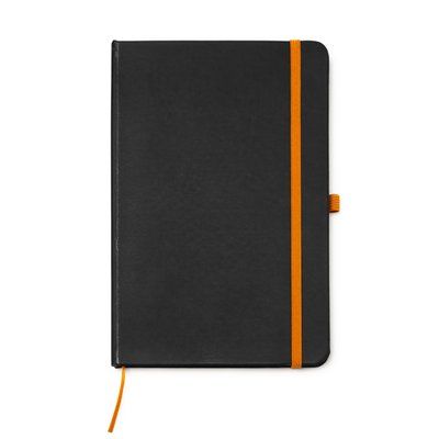 Bloc de notas A5 tapa rígida y detalles a color Naranja Talla Única Adulto