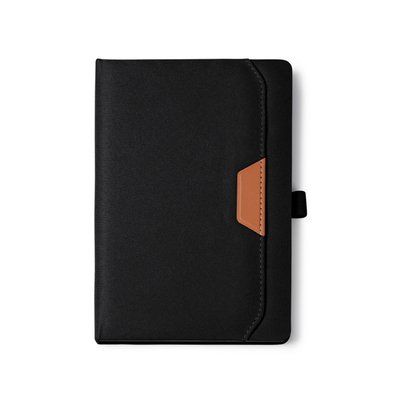 Bloc de notas A5 con tapa rígida Negro Talla Única Adulto