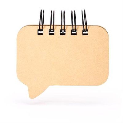 Bloc de notas adhesivas con diseño bocadillo