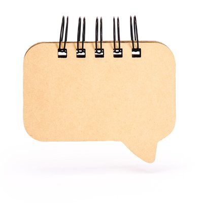 Bloc de notas adhesivas con diseño bocadillo