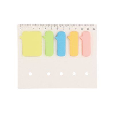 Bloc notas adhesivas con regla reciclado Bla