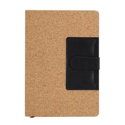 Bloc Notas Corcho con Bolsillo PU Neg
