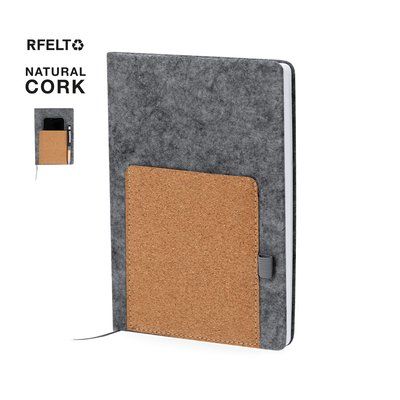 Bloc de notas de fieltro A5 con bolsillo