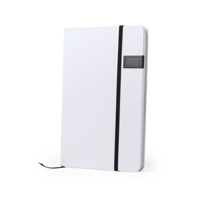 Bloc de notas con lapiz USB de 16GB personalizable 14,2 x 21 cm Neg
