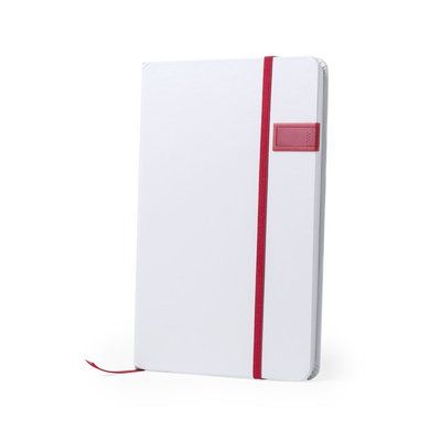 Bloc de notas con lapiz USB de 16GB personalizable 14,2 x 21 cm Roj