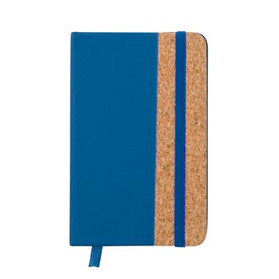Bloc de notas tapa rígida con corcho Azul