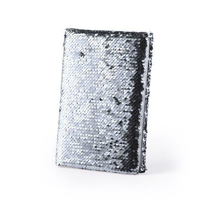 Bloc de notas con tapas decoradas con lentejuelas 14,5 x 21,5 cm Plat