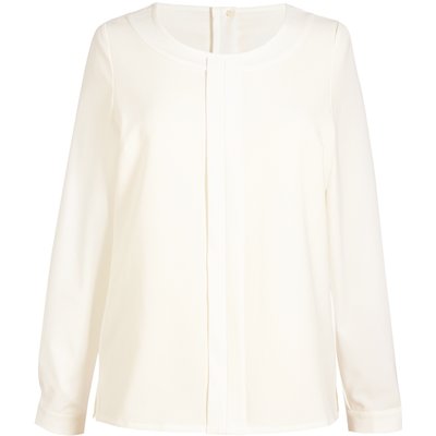 Blusa con Botón y cremallera dorada Cream 18 UK