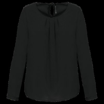 Blusa ligera manga larga Black 42 FR