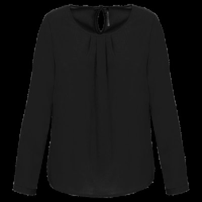 Blusa ligera manga larga Black 44 Fr