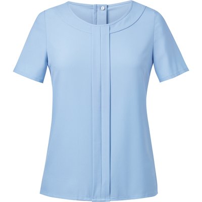 Blusa manga corta con cremallera dorada Sky Blue 12 UK