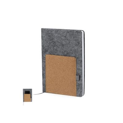 Bloc de notas de fieltro A5 con bolsillo