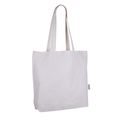 Bolsa de algodón con asas largas y bolsillo interior Natural