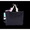 Bolsa shopper clásica extragrande Navy / Natural