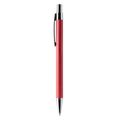 Bolígrafo de aluminio de acabados cromados Rojo Tinta Azul