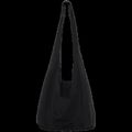 Bolsa bandolera de felpa Cierre magnético Black