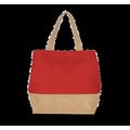Bolsa shopper con cierre de presión Arandano Red / Natural