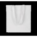 Bolsa shopper algodón asas largas White