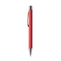 Bolígrafo metálico tacto suave ideal marcaje láser Rojo Tinta Azul