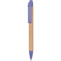 Bolígrafo Cartón PP y Fibra Trigo Azul