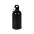 Botella 500 ml acero reciclado con mosquetón Negro