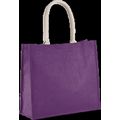 Bolsa de playa yute con asa de algodón Plum Violet