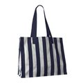 Bolsa a rayas de algodón reciclado Azul