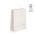 Bolsa de Papel Kraft Blanca con Asa
