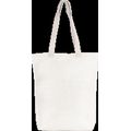 Bolsa de juco con asas y fuelle Vanilla White