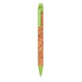 Bolígrafo Cuerpo Corcho con PP y Fibra de Trigo Verde