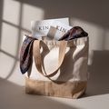 Bolsa de algodón reciclado con base de yute