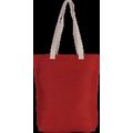 Bolsa de juco con asas y fuelle Crimson Red