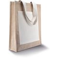 Bolsa shopper de yute con asas de algodón