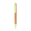 Bolígrafo Corcho PP y Fibra de Trigo Verde