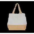 Bolsa shopper con cierre de presión Snow Grey / Natural