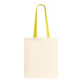 Bolsa feria de algodón 100% con asas largas de color Ama