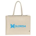Bolsa de compra de algodón con asas largas y laminado