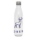 Botella Cristal 1L Tapa Acero Inox