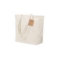 Bolsa algodón reciclado fuelle asas largas