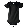 Body Bebé 100% Algodón Peinado Negro/ Negro Opaco M