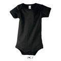 Body Bebé 100% Algodón Peinado Negro/ Negro Opaco S